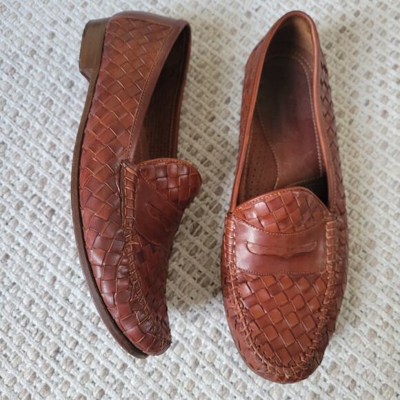 Allen Edmonds Independence Collection Sarasota 9.5 D Brown Leather Weave Loafer main image 6
